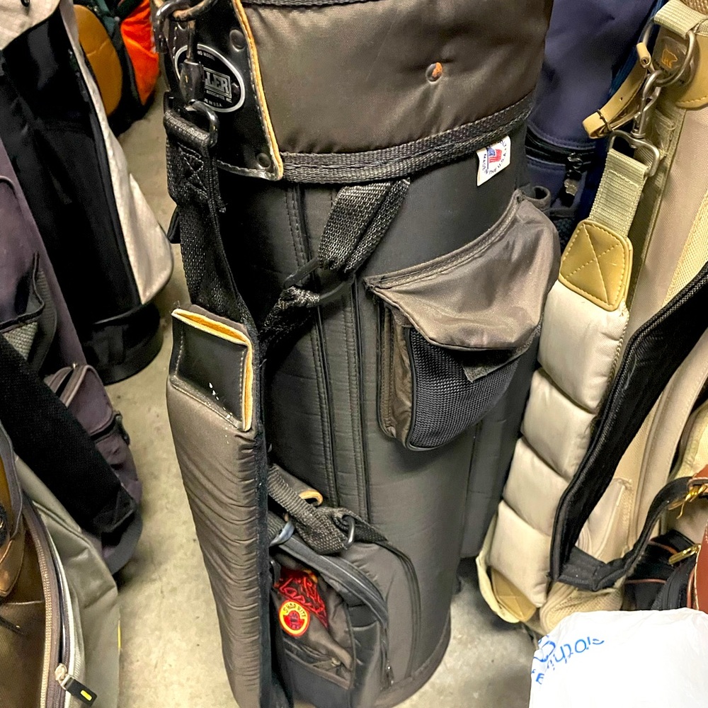 Golf cart bag by Miller Golf 
With 6 Club dividers